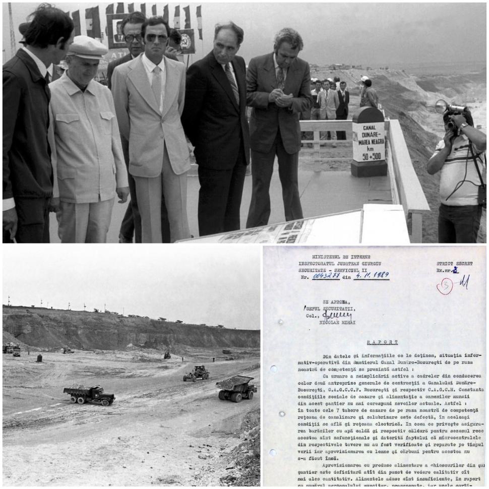 CNSAS publică documente despre Canalul Dunăre-București. Ce raporta Securitatea despre lipsa mâncării și a muncitorilor de pe șantier 1099924