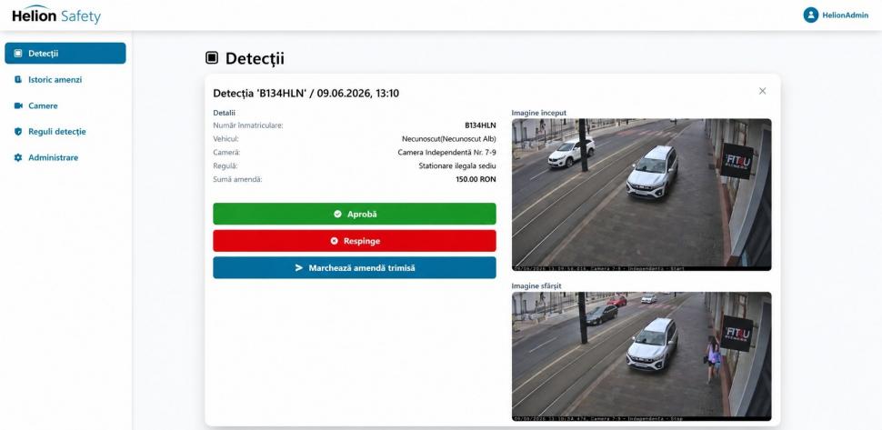Helion SafeCity. Sistemul AI care automatizează identificarea și sancționarea mașinilor parcate ilegal 1100073