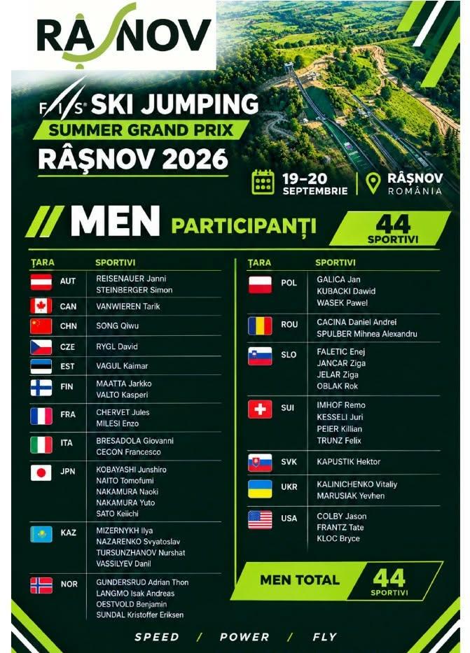 80 de sportivi din 19 țări participă în weekend la FIS Ski Jumping Summer Grand Prix, Râșnov 1102549