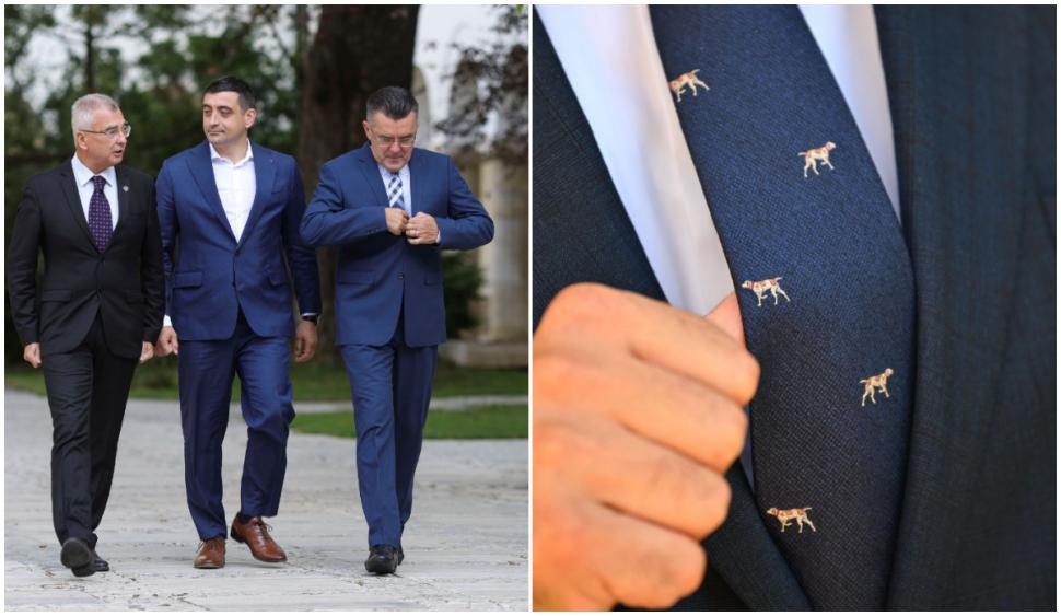 Momente amuzante la Cotroceni. George Simion și-a făcut cruce când bătea ceasul. Kelemen Hunor a venit cu o cravată inedită 1102892