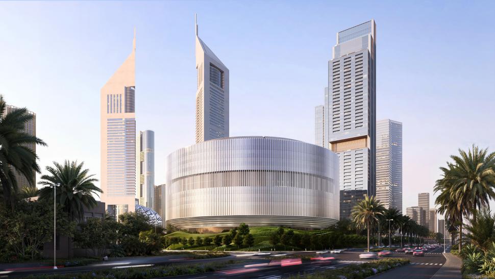 O nouă clădire cu arhitectură atipică apare în Dubai, lângă Muzeul Viitorului: Are formă de cerc, un atrium uriaș și grădini suspendate 1103174