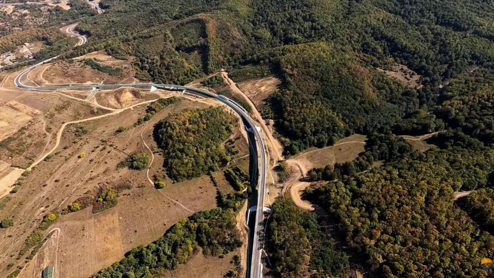 Imagini în premieră, din avion, cu "perla coroanei" de pe A3. Cum arată șantierul pe sectorul Nușfalău - Poarta Sălajului 1107832