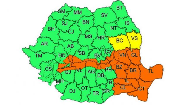 Avertizare meteo de cod portocaliu de ninsori şi viscol