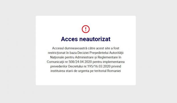 Site din România închis de Guvern pentru fake news