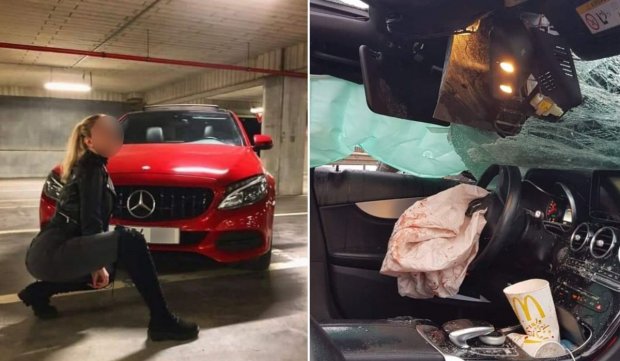 Mercedes strivit într-un accident cu un camion de Armată în Bragadiru