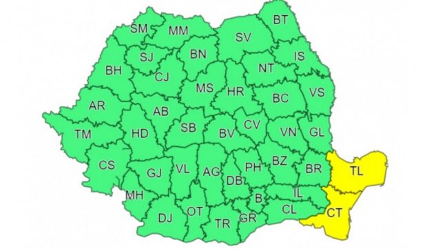 Avertizare meteo ANM de ninsori şi vânt puternic în zona de sud-est a României