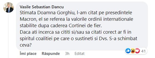 Înţepături pe Facebook între Alina Gorghiu şi Vasile Dîncu: "Dacă aţi citi corect, ar fi în spiritul coaliţiei"