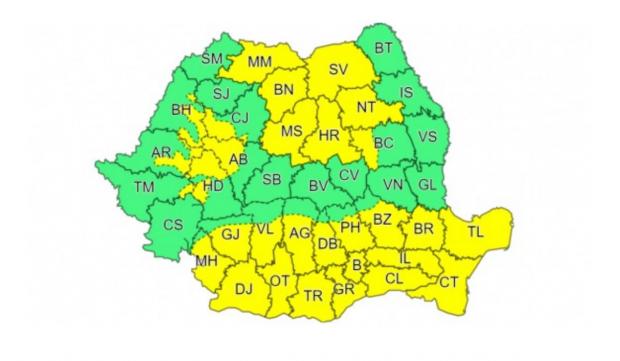 Avertizare meteo ANM de ninsori puternice, temperaturi extreme şi vijelii