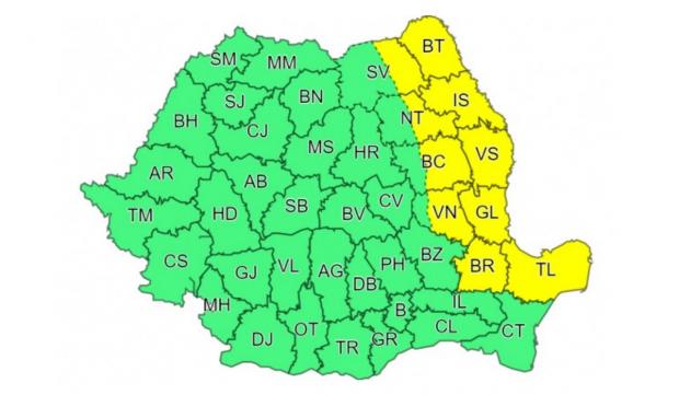 Avertizare meteo ANM. Meteorologii anunţă temperaturi negative, brumă şi viteze ale vântului de 70 km/h