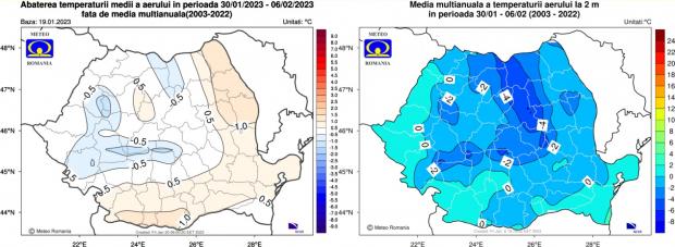 Prognoza meteo pentru săptămâna 30 ianuarie - 6 februarie 2023