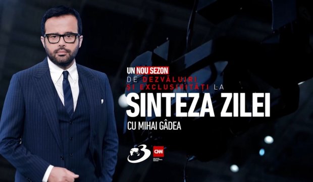 Mihai Gâdea revine în forţă cu un nou sezon de exclusivităţi şi dezvăluiri la Sinteza Zilei