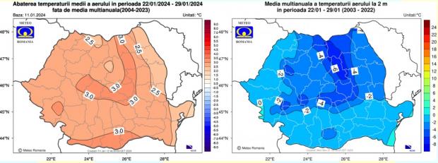 Vremea în săptămâna 22-29 ianuarie 2024