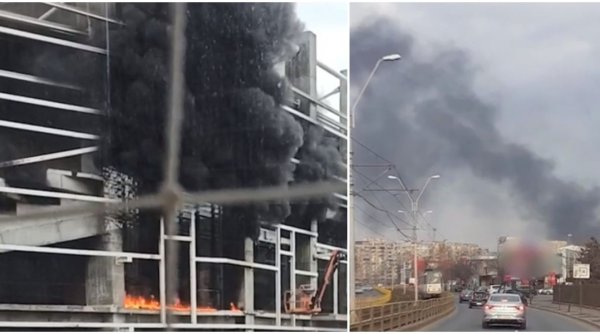 Poluare în Capitală din cauza unui incendiu pe stadionul Giuleşti 
