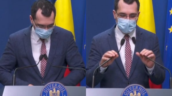 Ministrul Vlad Voiculescu, criză de râs în momentul anunțării noilor restricții pentru români