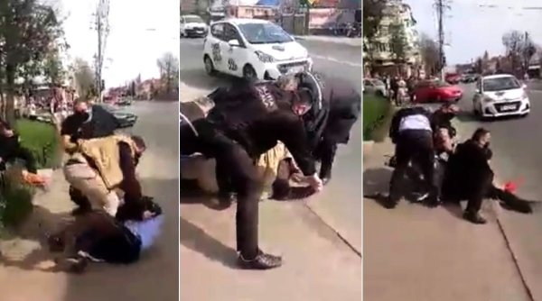 Bărbat din Piatra Neamţ, încătuşat pe stradă de poliţiştii locali pentru că nu purta masca de protecţie