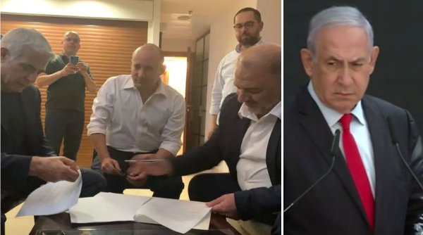 S-a format coaliția anti-Netanyahu: un partid de extremă-dreapta, unul centrist și unul islamo-conservator pun umărul să-l demită pe premierul israelian