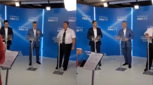 Dezbatere electorală tensionată în Moldova: Un politician a aruncat o sticlă de apă într-un platou de televiziune