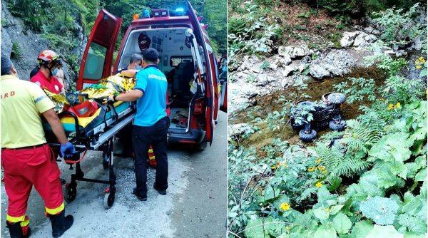 Şoferul unui ATV a murit, iar o femeie este grav rănită, după un accident produs în Valea Iadului