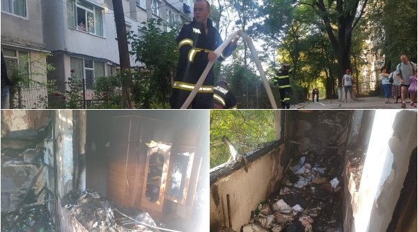 Incendii la două apartamente din Galaţi, după ce proprietarii au uitat o lumânare şi o ţigară aprinsă. 12 persoane au fost evacuate