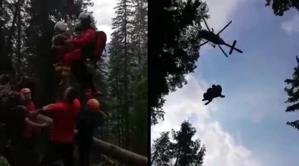 Misiune de salvare ”deosebit de dificilă” în Piatra Craiului: Un bărbat cu experiență în ascensiuni montane a căzut în gol aproape 30 de metri