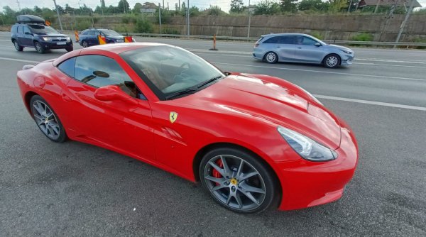 bunker cutter get Ferrari de 100.000 de euro, prins fără ITP pe Autostrada Soarelui
