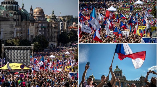 Protest uriaş la Praga: Zeci de mii de oameni cer guvernului să controleze preţul energiei