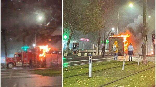 Camionul lui Moş Crăciun a fost distrus într-un incendiu pe Şoseaua Giurgiului din Bucureşti