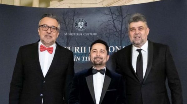 Nicolae Ciucă, Marcel Ciolacu şi preşedintele Parlamentului moldovean, prezenţi la spectacolul dedicat Zilei Culturii Naţionale