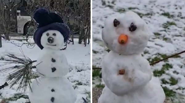 Constanța s-a umplut de oameni de zăpadă. Imagini cu creațiile inedite ale copiilor din oraș