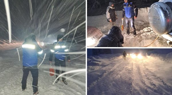 Intervenţie de urgenţă a jandarmilor montani. Au salvat 80 de oameni blocaţi în zăpadă