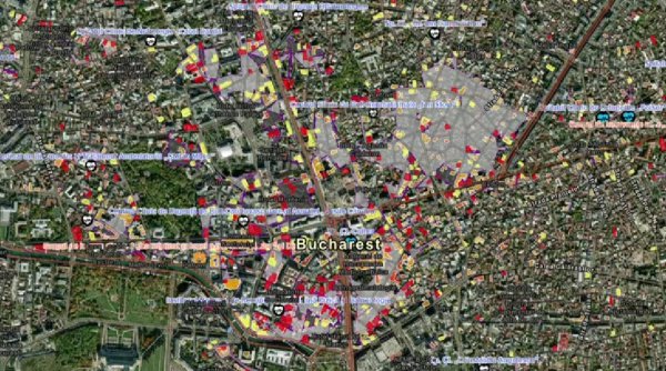 Clădirile care riscă să se prăbușească la un cutremur major, în București | Harta experților români