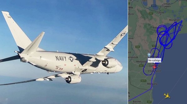 Un avion al US Navy survolează judeţele Constanţa şi Tulcea, după ce o dronă americană a fost lovită de ruşi în Marea Neagră