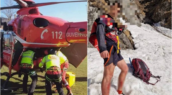 Un bărbat a fost salvat cu elicopterul după ce a stat în pantaloni scurți peste noapte, în Munții Caraiman 