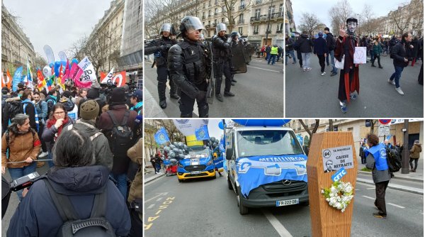 Franţa, cuprinsă de furie şi haos din cauza creşterii vârstei de pensionare | Corespondenţă specială Antena 3 CNN din mijlocul protestelor de la Paris