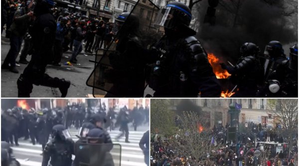 Scene de război în Paris | Franţa, sub asediul celor mai mari proteste! Emmauel Macron sfidat de manifestanţi în stradă