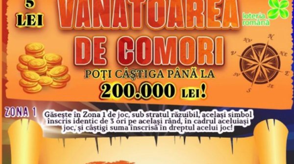 Loteria Română lansează un nou loz răzuibil. Poţi câştiga până la 200.000 de lei!