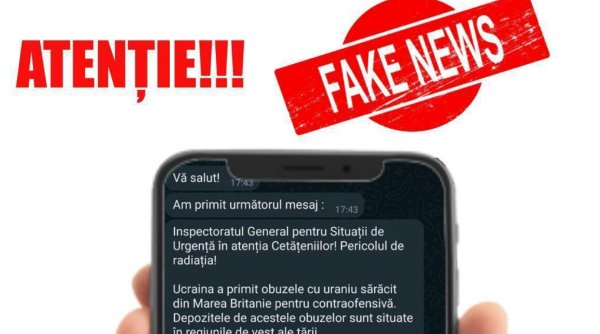 Avertisment IGSU de Fake News: ”Atenție! Acest mesaj NU ne aparține”