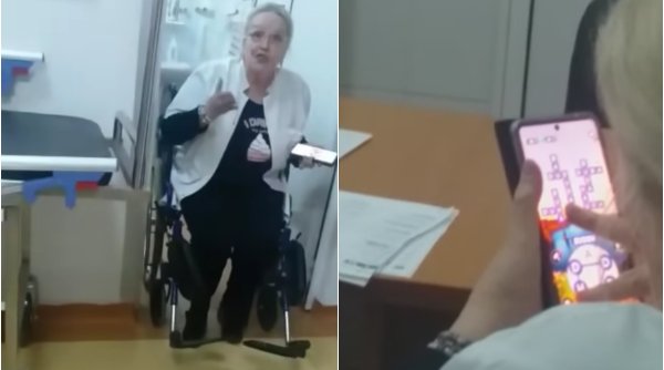 Scandal la un spital din Vaslui! O doctoriță se joacă pe telefon în loc să consulte pacienții. Femeia s-a răstit la un bolnav care aștepta pe hol