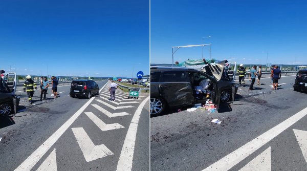 Accident cu trei mașini pe Autostrada Deva - Nădlac! Traficul este oprit