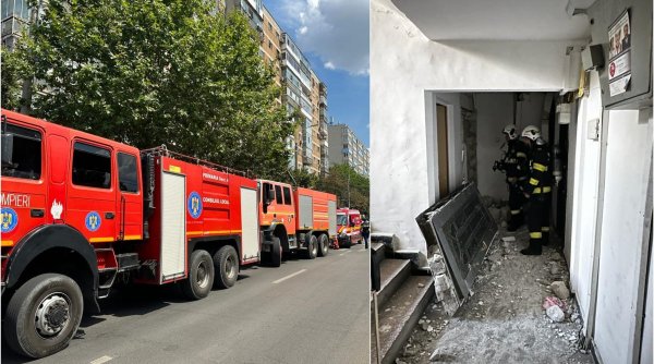 Explozie într-un bloc de pe Șoseaua Berceni din Bucureşti. Un om este rănit, 40 au fost evacuaţi