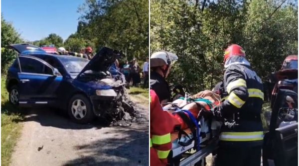 Patru tineri au fost răniți într-un accident produs pe un drum județean din Bistrița-Năsăud. A fost solicitat elicopterul SMURD