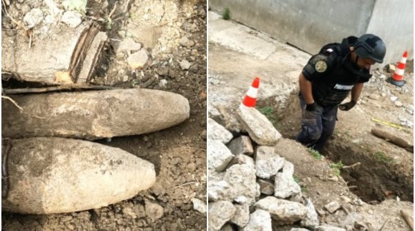Un bărbat a sunat la 112 dupa ce a găsit două bombe de aruncător, încastrate în rădăcini de arbore, pe un teren din Bacău