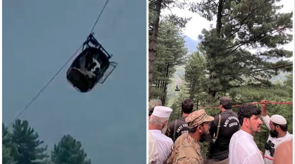 Operaţiune spectaculoasă de salvare. Cinci copii au fost salvați dintr-o telecabină suspendată din Pakistan