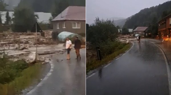 Trafic blocat complet pe DN17 C, între Bistrița și Maramureș, din cauza aluviunilor