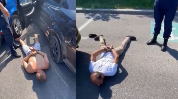 Doi tineri din Galaţi au fost încătuşaţi şi întinşi pe asfalt, după ce au intrat cu maşina într-o dubă a Jandarmeriei