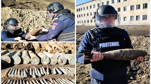 Mii de proiectile neexplodate au fost găsite la Buzău. E cel mai mare depozit de muniție subteran identificat în ultimii ani 