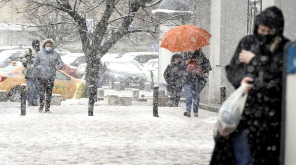 Ninge în București! Se va depune strat de zăpadă de 10 cm în Capitală | Vremea se răcește accentuat