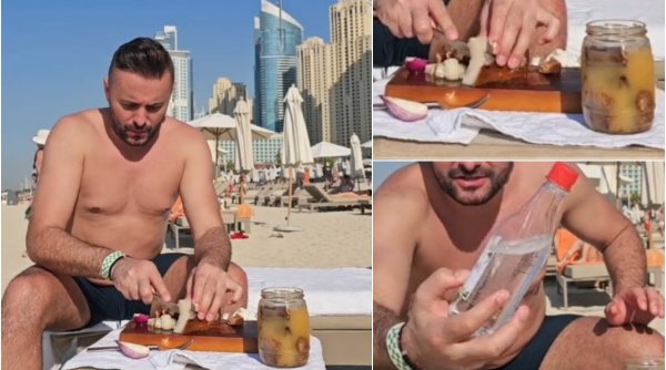 Reacţia internauţilor, după ce doi români au mâncat slănină şi ceapă, pe plajă, în Dubai | Imaginile au devenit virale 