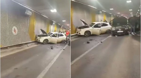 Pasajul Unirii din Bucureşti, blocat de un şofer care a făcut accident şi un altul, curios să afle ce s-a întâmplat