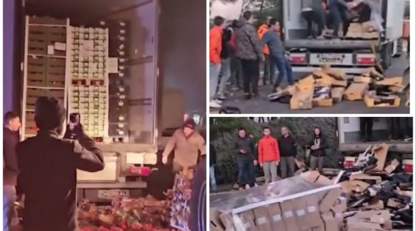 Carnea românească exportată în Franţa, distrusă cu tractoarele de fermierii furioşi. 